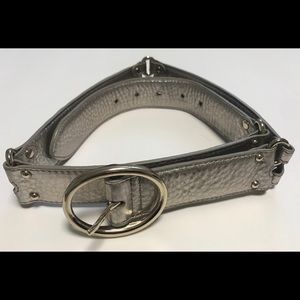 Cole Haan silver leather belt